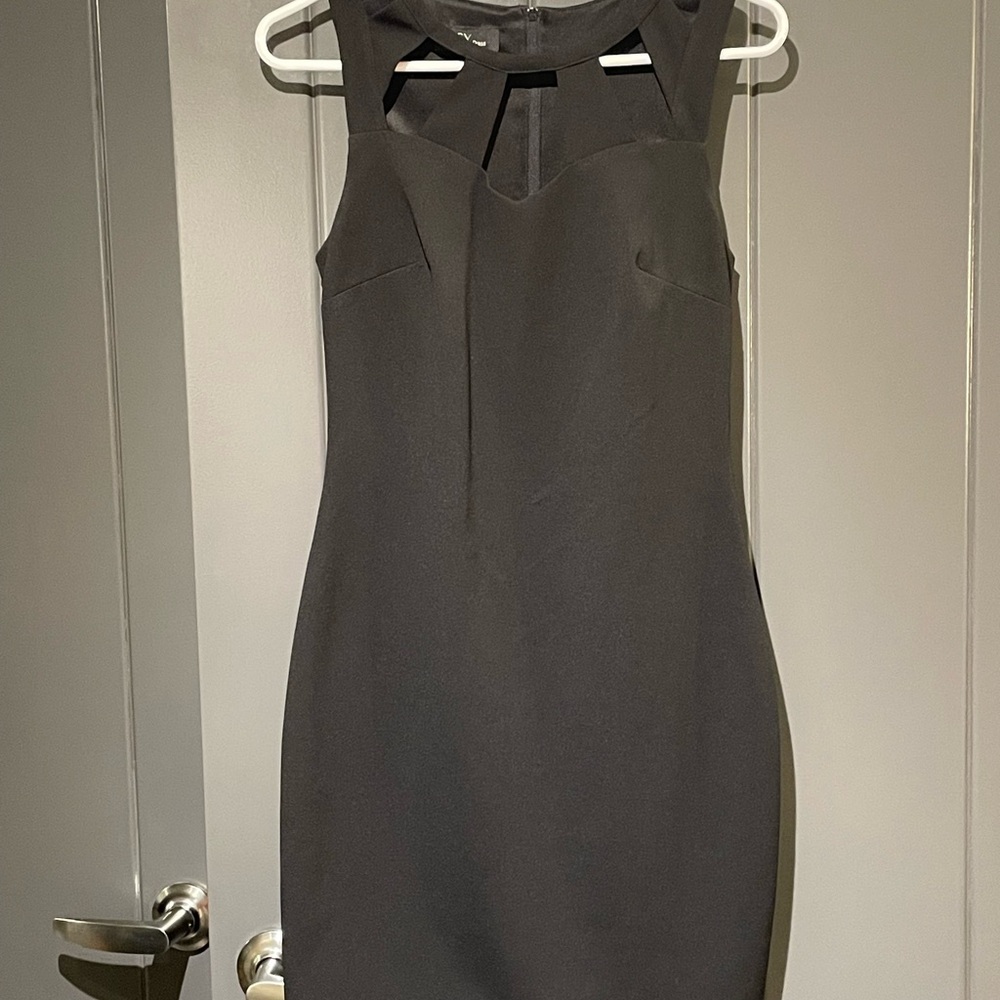BCX Black Sheath Halter Mini Dress